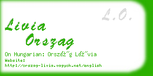 livia orszag business card